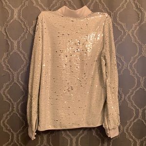 Ashley Stewart white sequence shirt.